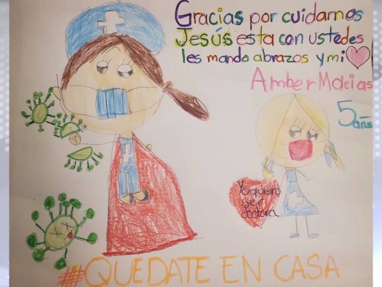 Llevan dibujos realizados por niños para motivar a personal médico - La Voz  de la Frontera | Noticias Locales, Policiacas, sobre México, Mexicali, Baja  California y el Mundo